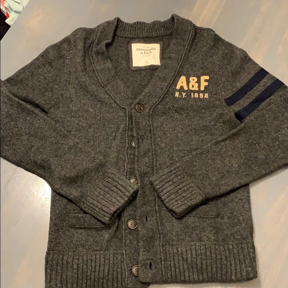 A&F Mens Sz L Cardigan